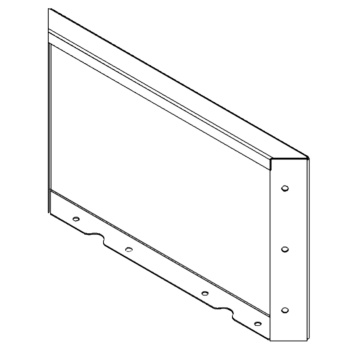 Floreira em aço - Painel - 30 x 50 cm - RAL7016 fosco (cinzento antracite)