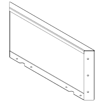 Floreira em aço - Painel - 30 x 60 cm - RAL7016 fosco (cinzento antracite)