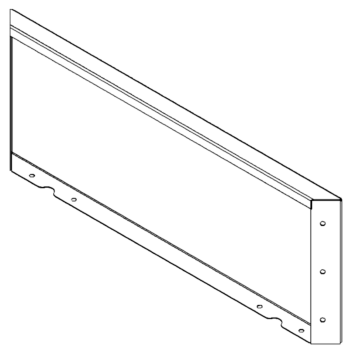 Floreira em aço - Painel - 30 x 80 cm - RAL9010 fosco (branco)