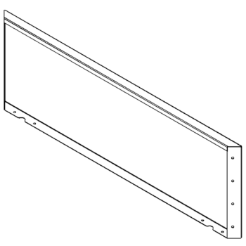 Floreira em aço - Painel - 40 x 120 cm - RAL9010 fosco (branco)