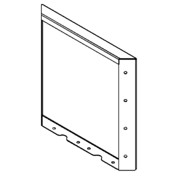 Floreira em aço - Painel - 40 x 40 cm - RAL7016 fosco (cinzento antracite)