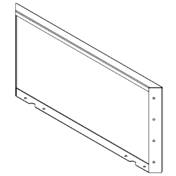 Floreira em aço - Painel - 40 x 80 cm - RAL7016 fosco (cinzento antracite)