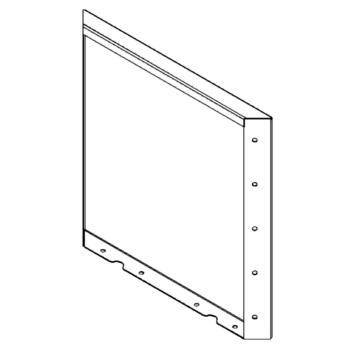 Floreira em aço - Painel - 50 x 50 cm - RAL7016 fosco (cinzento antracite)