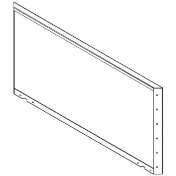 Floreira em aço - Painel - 60 x 120 cm - RAL7016 fosco (cinzento antracite)