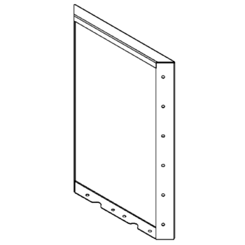 Floreira em aço - Painel - 60 x 40 cm - RAL7016 fosco (cinzento antracite)