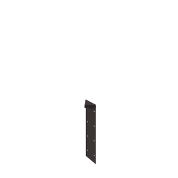 Floreira em aço - Peça de canto 180° - 40 cm - RAL7016 fosco (cinzento antracite)