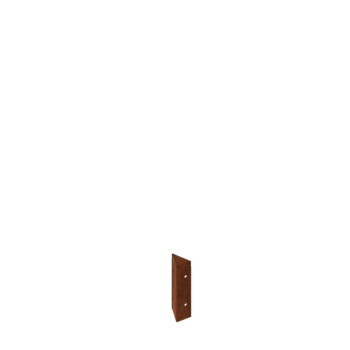 Floreira em aço corten - Peça de canto 90° - 20 cm