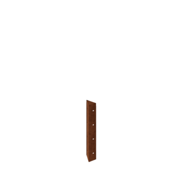 Floreira em aço corten - Peça de canto 90° - 40 cm