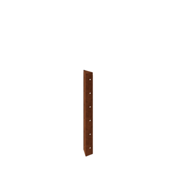 Floreira em aço corten - Peça de canto 90° - 60 cm