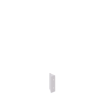 Floreira em aço - Peça de canto 90° - 20 cm - RAL9010 fosco (branco)
