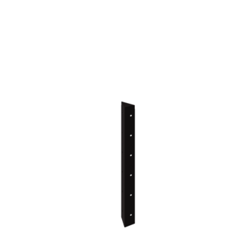 Floreira em aço - Peça de canto 90° - 60 cm - RAL9005 fosco (preto)