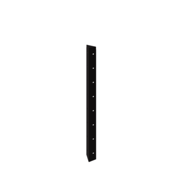 Floreira em aço - Peça de canto 90° - 80 cm - RAL9005 fosco (preto)