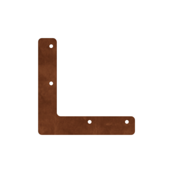 Floreira em aço corten - Placa de ligação - Forma de L