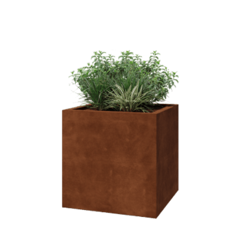Floreira soldada em aço corten Montana 70 x 70 x 70 cm
