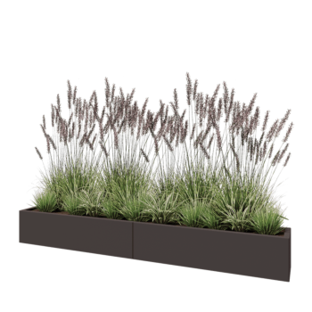 Floreira XXL em aço - Retângulo - 240 x 30 x 30 cm - Outra cor RAL - Sem placa de base