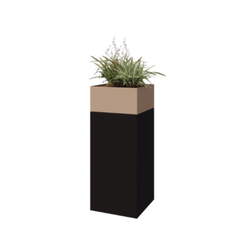 Plantenbak conjunto North Carolina preto & sand look 40 x 40 x 100 cm