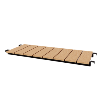 Banco em aço - 130 x 42 cm - RAL9005 fosco (preto)