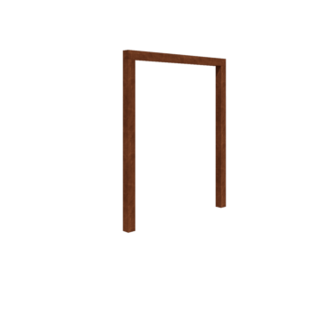 Pérgola em aço corten - Reta - 200 x 230 cm - Sem base de betão