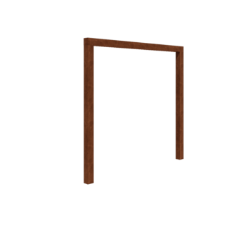 Pérgola em aço corten - Reta - 250 x 230 cm - Sem base de betão