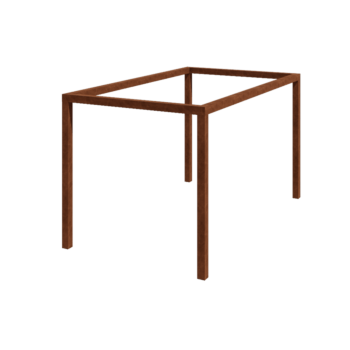 Pérgola em aço corten - Retângulo - 424 x 250 x 230 cm - Sem base de betão