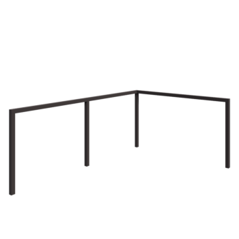 Pérgola em aço - Canto - 600 x 412 x 230 cm - RAL7016 fosco (cinzento antracite) - Sem base de betão