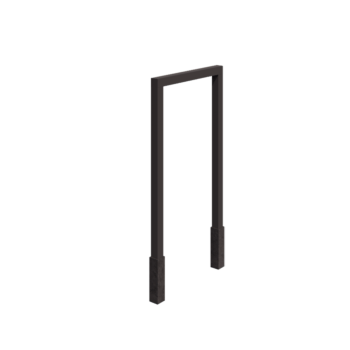 Pérgola em aço - Reta - 150 x 230 cm - RAL7016 fosco (cinzento antracite) - Com base de betão