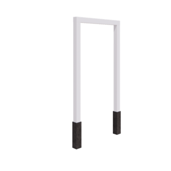 Pérgola em aço - Reta - 150 x 230 cm - RAL9010 fosco (branco) - Com base de betão