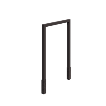 Pérgola em aço - Reta - 200 x 230 cm - RAL7016 fosco (cinzento antracite) - Com base de betão