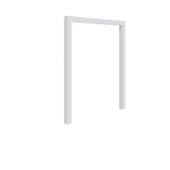 Pérgola em aço - Reta - 200 x 230 cm - RAL9010 fosco (branco) - Sem base de betão