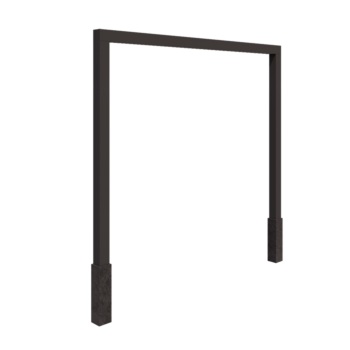 Pérgola em aço - Reta - 300 x 230 cm - Outra cor RAL - Com base de betão