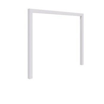 Pérgola em aço - Reta - 300 x 230 cm - RAL9010 fosco (branco) - Sem base de betão