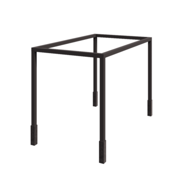 Pérgola em aço - Retângulo - 424 x 250 x 230 cm - RAL7016 fosco (cinzento antracite) - Com base de betão