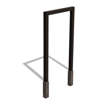 Pérgola em aço - Reta - 150 x 230 cm - RAL9010 fosco (branco) - Sem base de betão