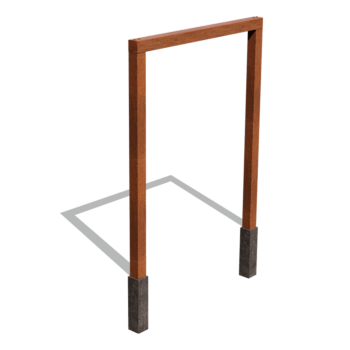 Pérgola reta em aço corten 200 cm