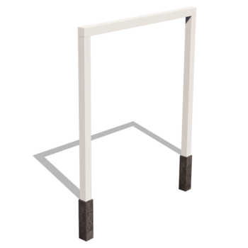 Pérgola em aço - Reta - 250 x 230 cm - RAL9005 fosco (preto) - Sem base de betão