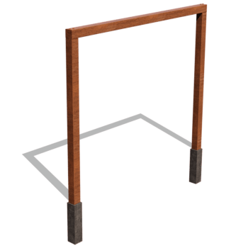 Pérgola reta em aço corten 300 cm