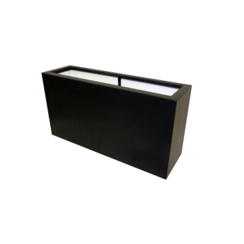 Floreira em fibra de vidro - Retângulo - 100 x 30 x 50 cm - RAL9010 mate (branco) - Com fundo