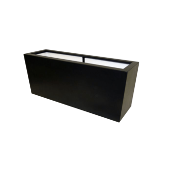 Floreira em fibra de vidro - Retângulo - 120 x 30 x 50 cm - RAL9010 mate (branco) - Com fundo