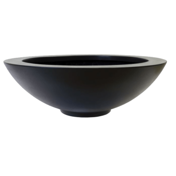 Floreira em fibra de vidro - Taça - Ø 120 x 40 cm - RAL9010 mate (branco) - Com fundo