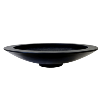 Floreira em fibra de vidro - Taça - Ø 153 x 34 cm - RAL9005 mate (preto) - Com fundo