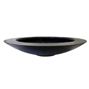 Floreira em fibra de vidro - Taça - Ø 200 x 40 cm - RAL9010 mate (branco) - Com fundo