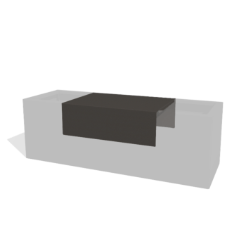 Plataforma para floreira em aço com revestimento em pó 60 x 41 x 20 cm