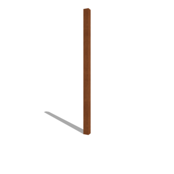 Poste para vedação de jardim em aço corten 200 cm