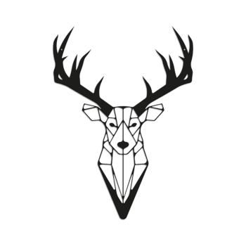 Decoração de parede em metal Rena