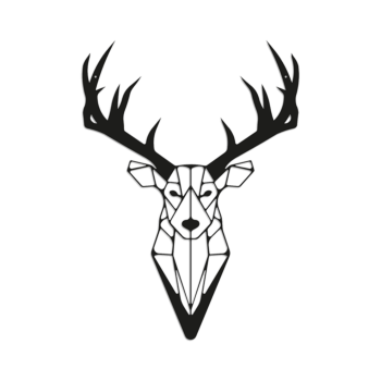 Decoração de parede em metal - Rena Large - 100 x 72,4 cm Decoração de parede em metal - Rena Large - 100 x 72,4 cm