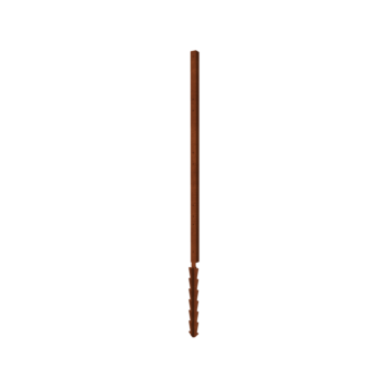 Vedação em aço corten H poste intermédio com estaca de terra 190 x 6 x 6 cm