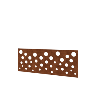 Vedação em aço corten H painel B 120 x 47,5 cm