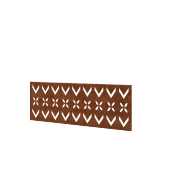 Vedação em aço corten H painel V 120 x 47,5 cm