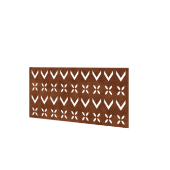 Vedação em aço corten H - Painel V - 120 x 63,3 cm
