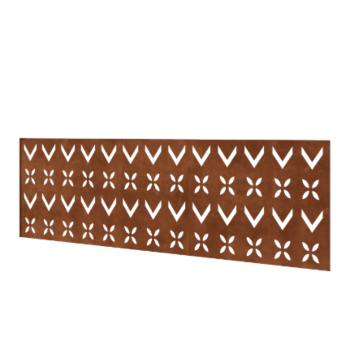 Vedação em aço corten H - Painel V - 180 x 63,3 cm